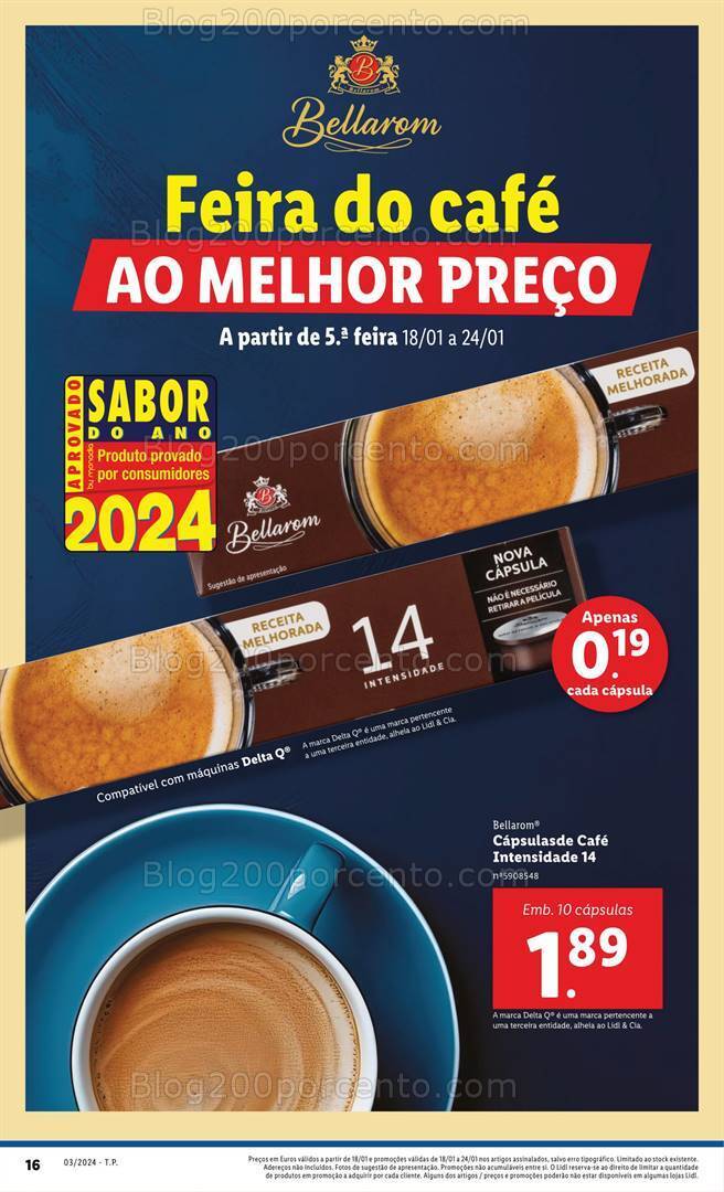 Antevisão Folheto LIDL Especial Café Promoções de 18 a 24 janeiro