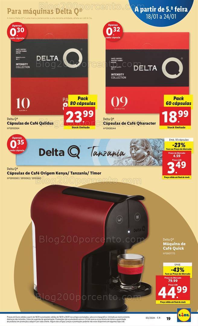 Antevisão Folheto LIDL Especial Café Promoções de 18 a 24 janeiro
