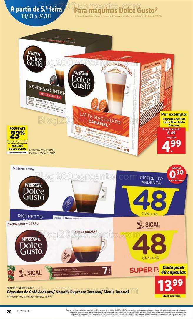 Antevisão Folheto LIDL Especial Café Promoções de 18 a 24 janeiro