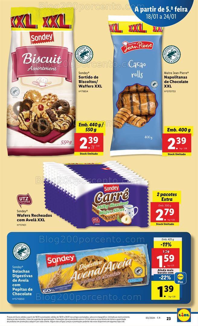 Antevisão Folheto LIDL Promoções de 18 a 24 janeiro