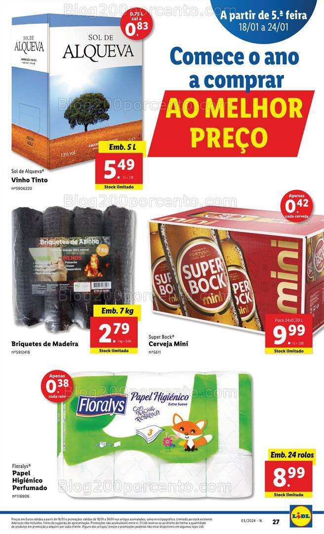 Antevisão Folheto LIDL Promoções de 18 a 24 janeiro