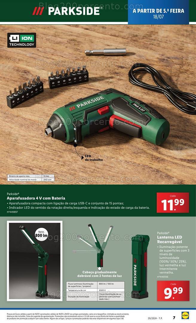 Antevisão Folheto LIDL Bazar Promoções de 18 a 24 julho