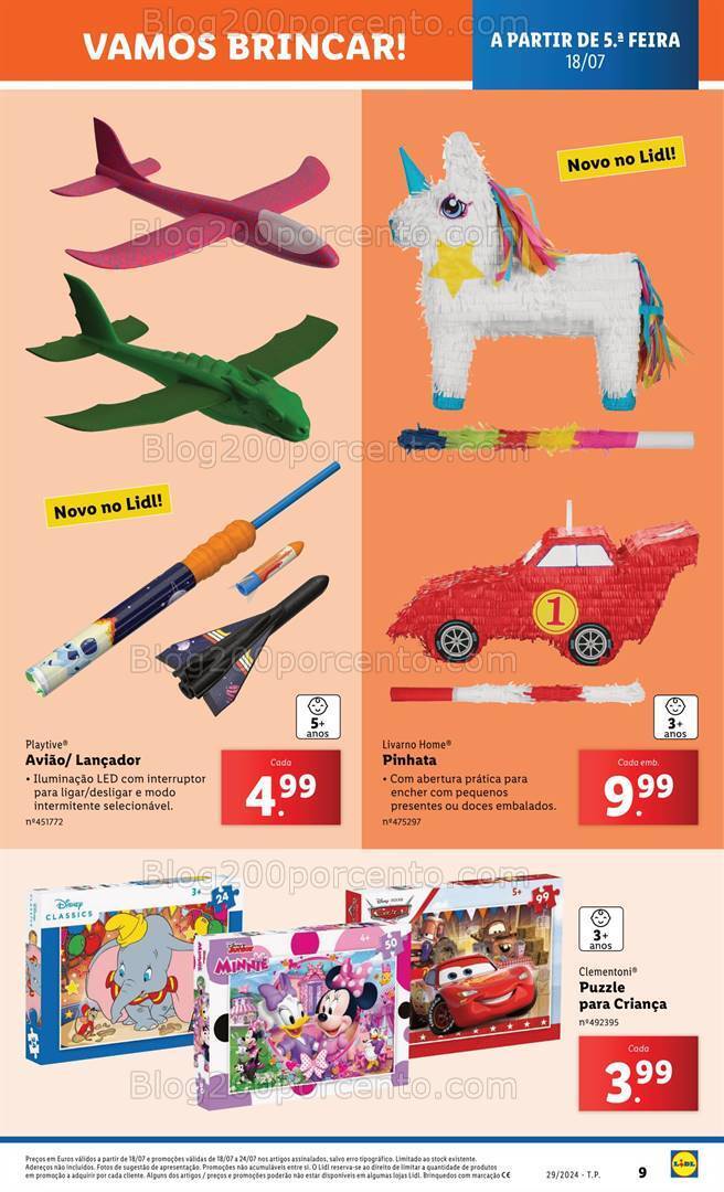 Antevisão Folheto LIDL Bazar Promoções de 18 a 24 julho