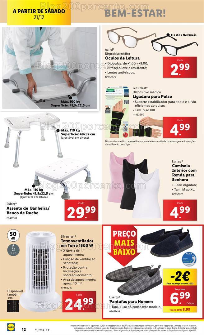 Antevisão Folheto LIDL Bem Estar Promoções de 21 a 27 dezembro
