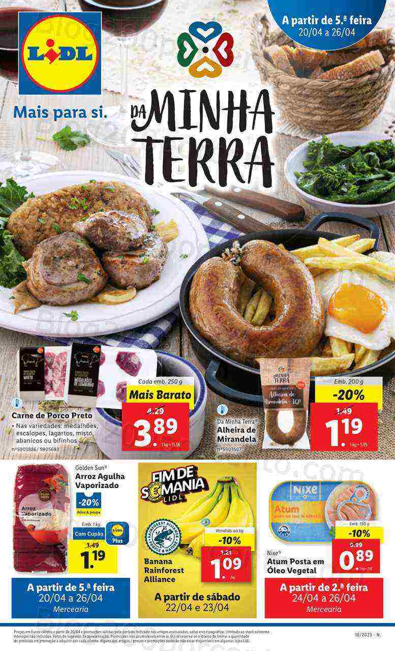 Antevisão Folheto LIDL Sabores da Minha Terra Promoções de 20 a 26 abril