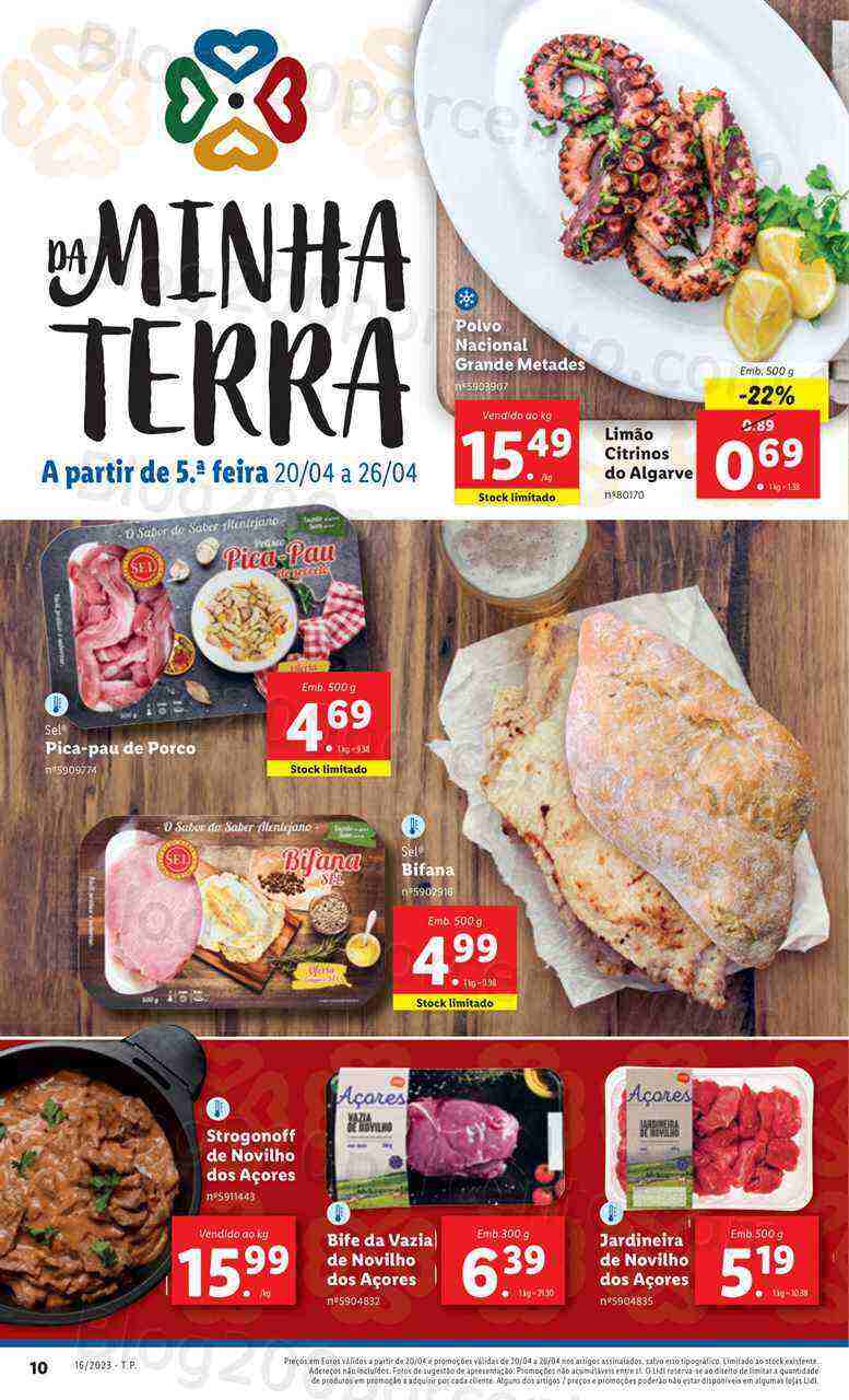 Antevisão Folheto LIDL Sabores da Minha Terra Promoções de 20 a 26 abril