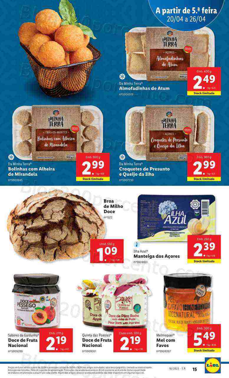 Antevisão Folheto LIDL Sabores da Minha Terra Promoções de 20 a 26 abril