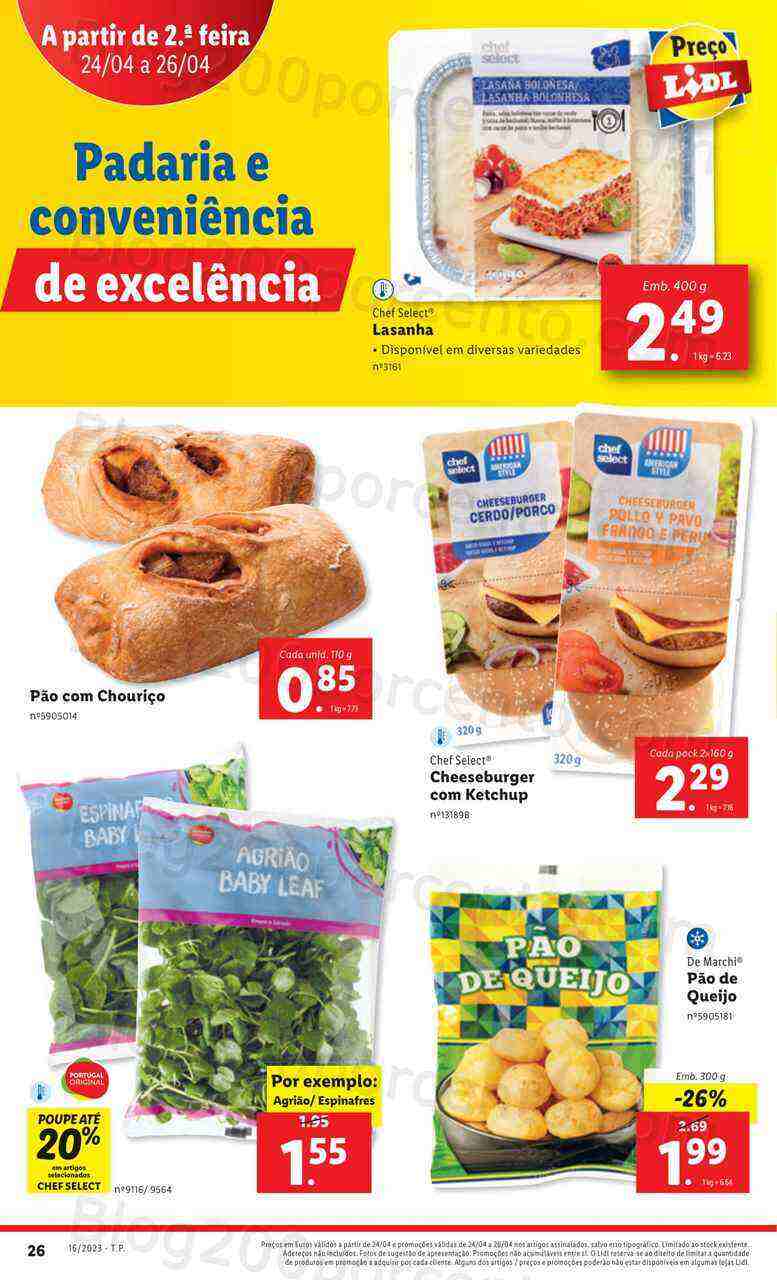 Antevisão Folheto LIDL Sabores da Minha Terra Promoções de 20 a 26 abril