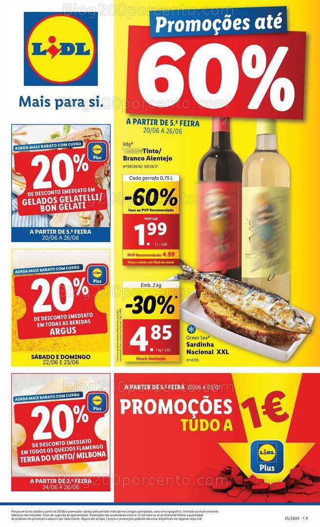 Antevisão Folheto LIDL Promoções de 20 a 26 junho
