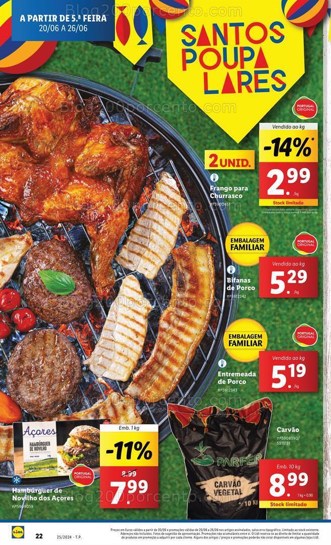 Antevisão Folheto LIDL Especial Santos Populares Promoções de 20 a 26 junho