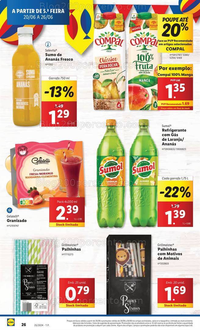Antevisão Folheto LIDL Promoções de 20 a 26 junho