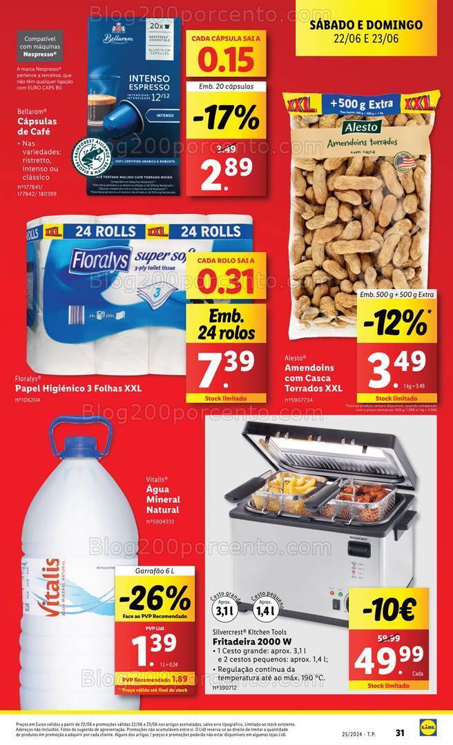 Antevisão Folheto LIDL Fim de Semana Promoções - 22 e 23 junho