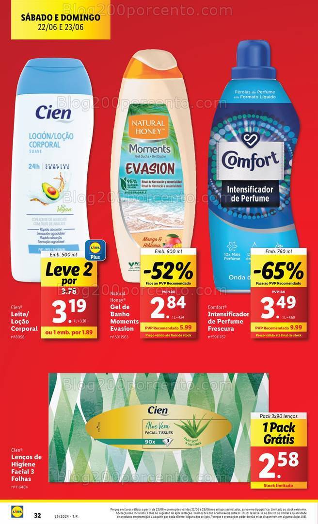 Antevisão Folheto LIDL Fim de Semana Promoções - 22 e 23 junho