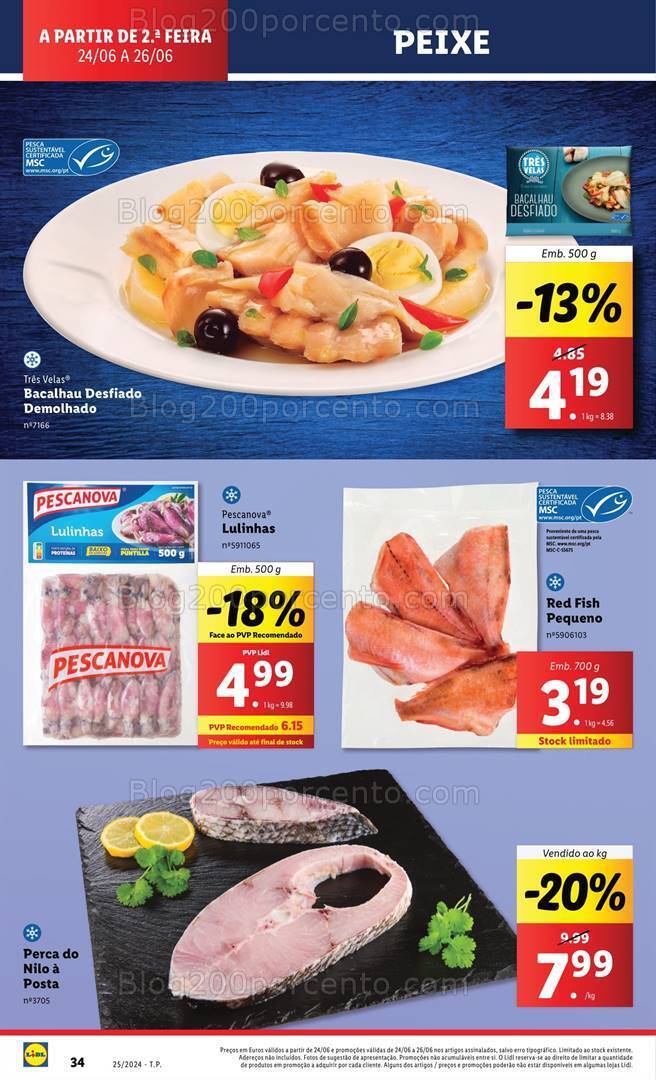Antevisão Folheto LIDL Supermercado Promoções de 24 a 26 junho