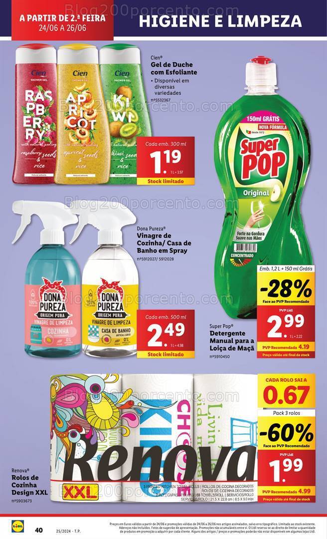 Antevisão Folheto LIDL Supermercado Promoções de 24 a 26 junho