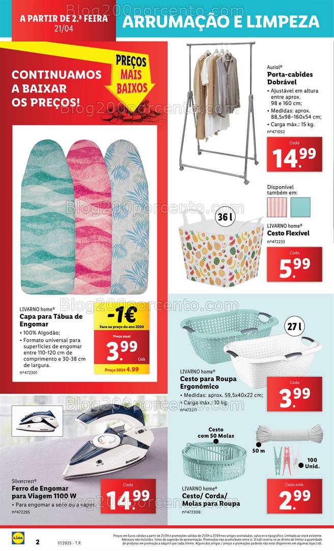 Antevisão Folheto LIDL Bazar Promoções de 21 abril a 1 maio