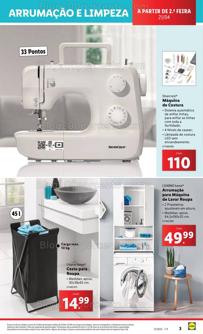 Antevisão Folheto LIDL Bazar Promoções de 21 abril a 1 maio