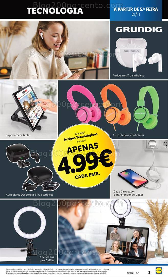 Antevisão Folheto LIDL Tecnologia Promoções a partir de 21 novembro