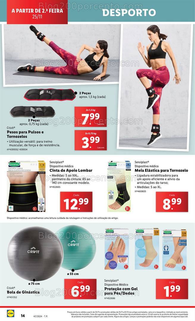 Antevisão Folheto LIDL Desporto Promoções a partir de 25 novembro