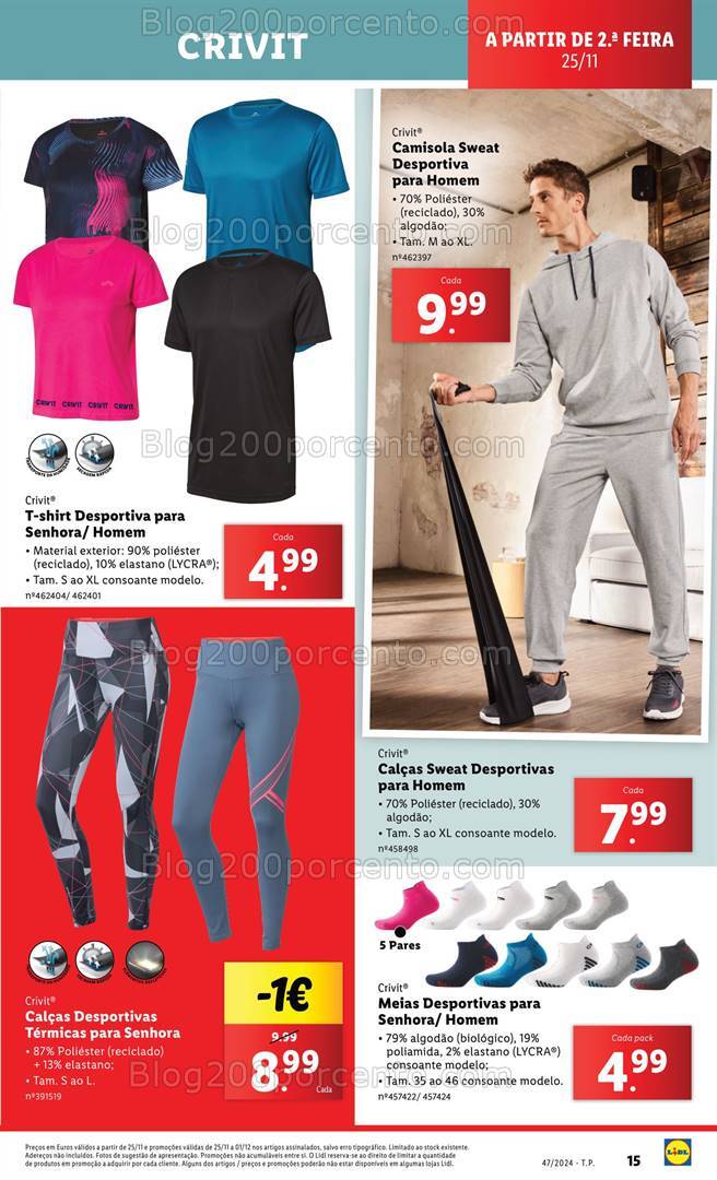Antevisão Folheto LIDL Desporto Promoções a partir de 25 novembro