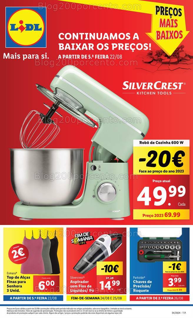 Antevisão Folheto LIDL Bazar Promoções de 22 a 28 agosto