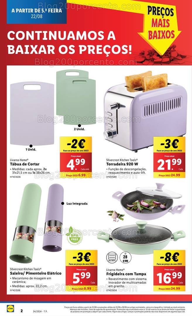 Antevisão Folheto LIDL Bazar Promoções de 22 a 28 agosto
