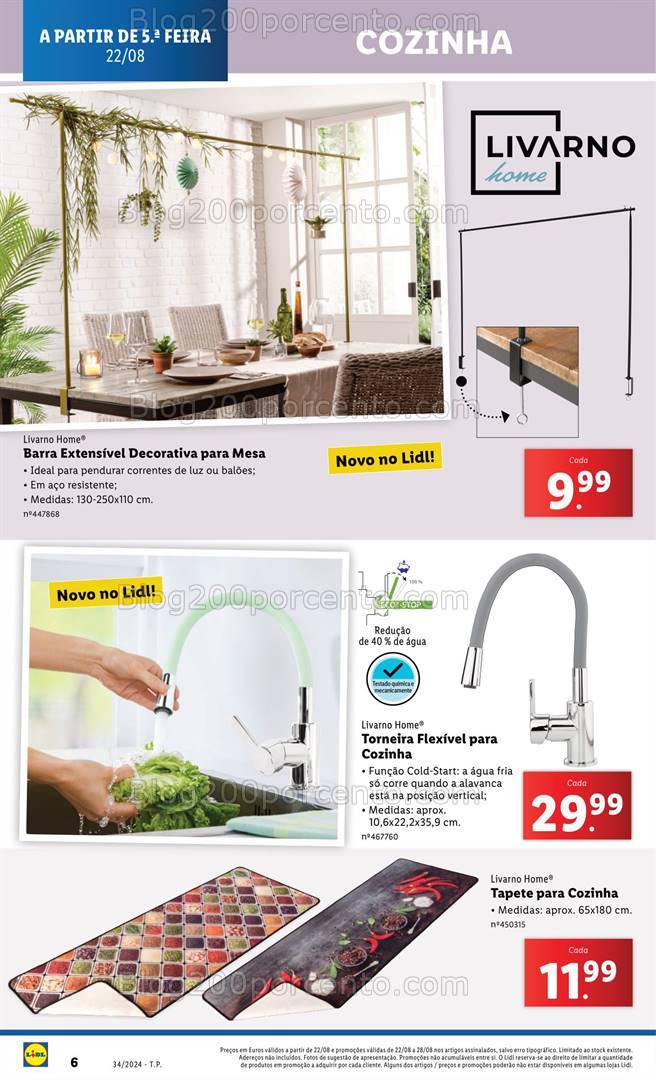 Antevisão Folheto LIDL Bazar Promoções de 22 a 28 agosto