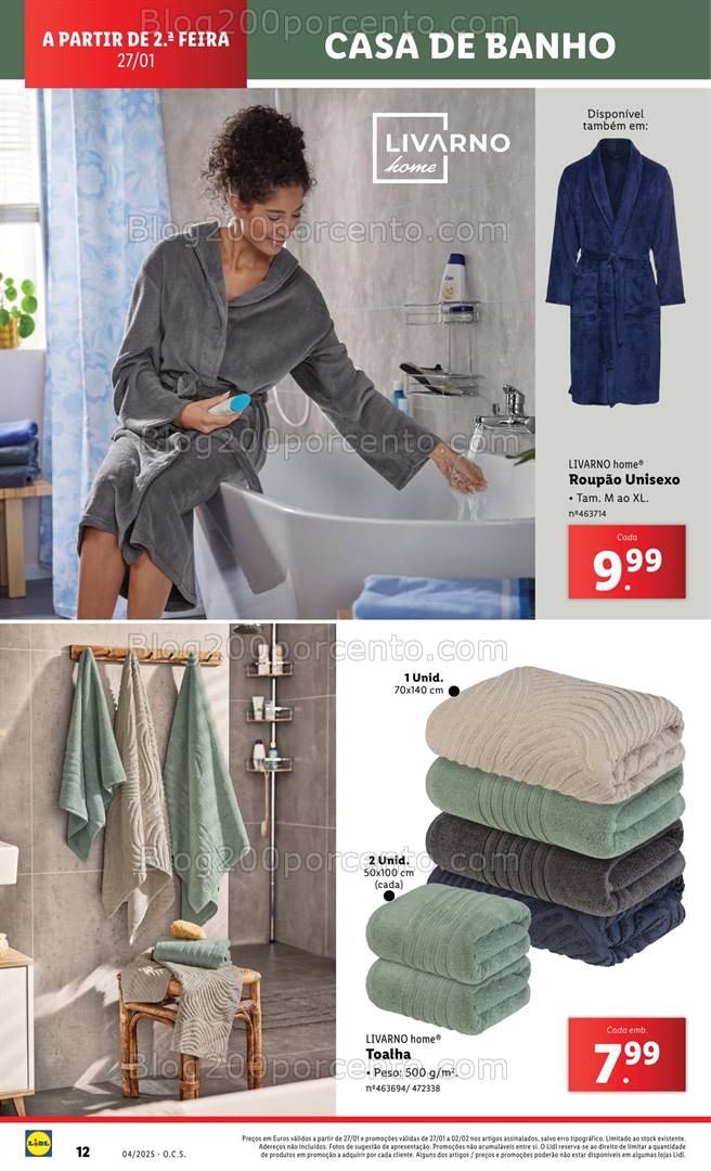 Antevisão Folheto LIDL Especial Casa de Banho Promoções a partir de 27 janeiro