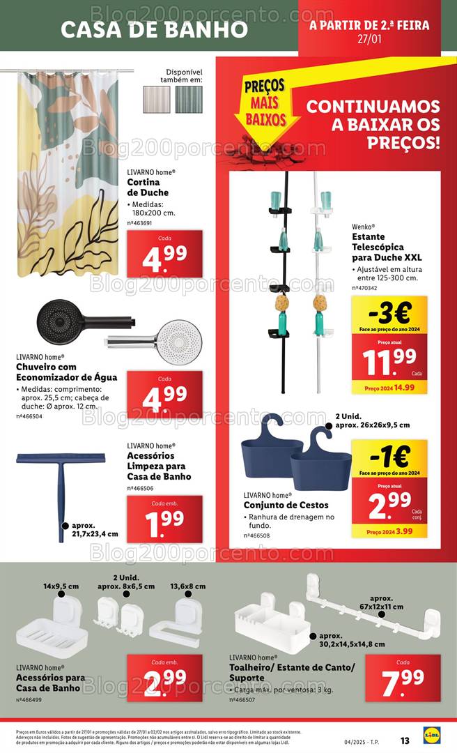 Antevisão Folheto LIDL Especial Casa de Banho Promoções a partir de 27 janeiro