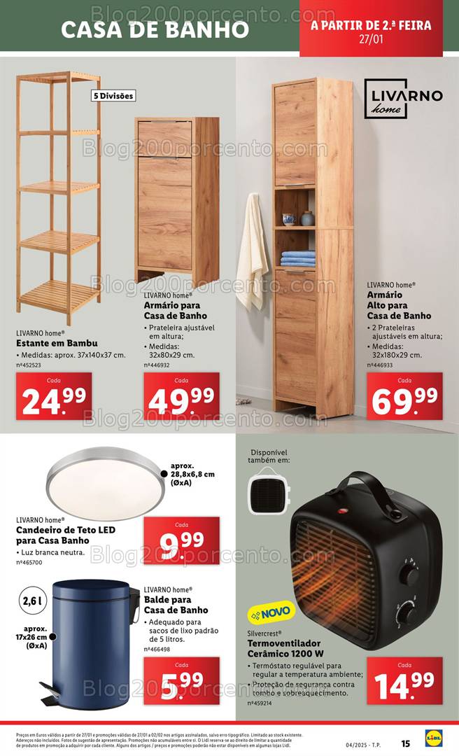 Antevisão Folheto LIDL Especial Casa de Banho Promoções a partir de 27 janeiro