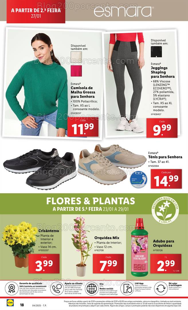 Antevisão Folheto LIDL Moda Esmara Promoções a partir de janeiro