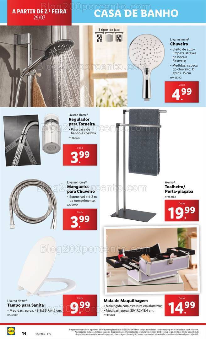 Antevisão Folheto LIDL Bazar Promoções a partir de 29 julho