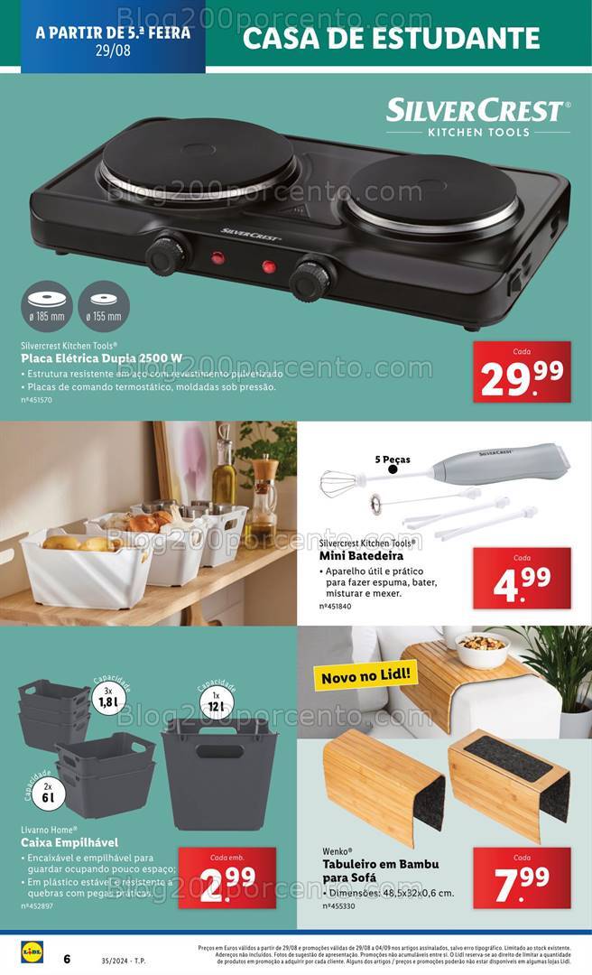 Antevisão Folheto LIDL Bazar Promoções de 29 agosto a 4 setembro