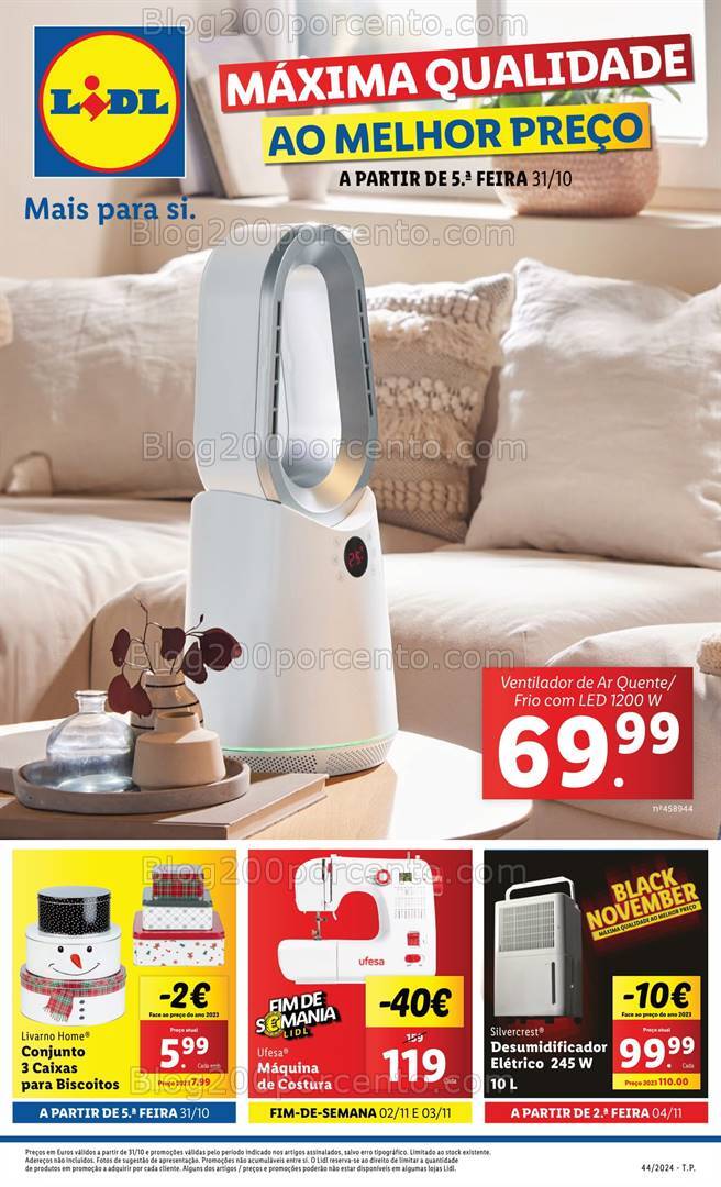 Antevisão Folheto LIDL Bazar Promoções de 31 outubro a 6 novembro