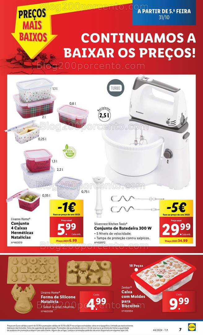 Antevisão Folheto LIDL Bazar Promoções de 31 outubro a 6 novembro