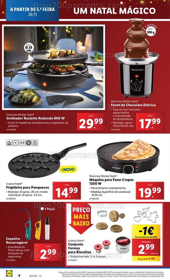 Antevisão Folheto LIDL Natal Mágico Promoções de 28 novembro a 2 dezembro
