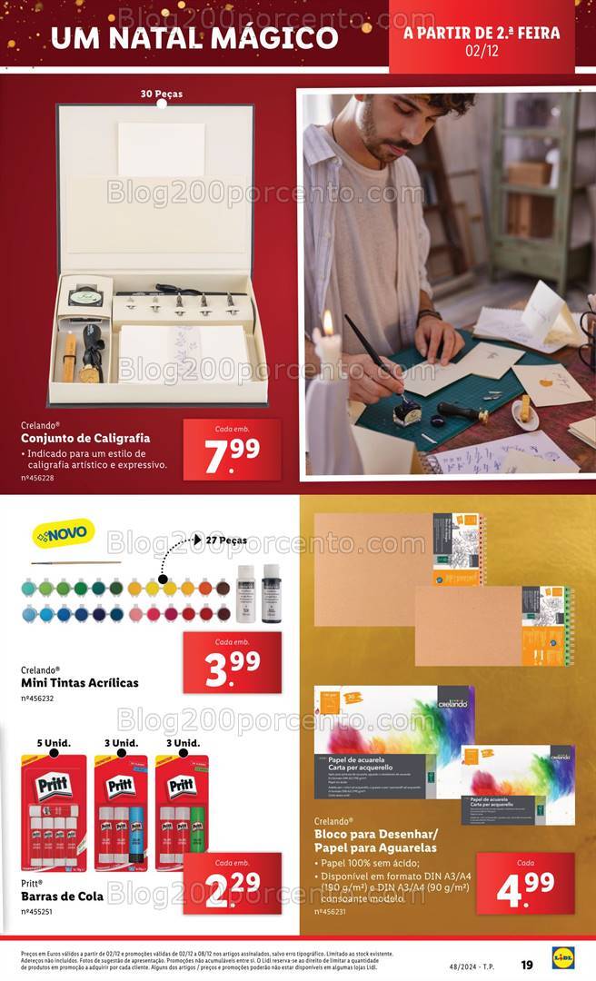 Antevisão Folheto LIDL Natal Mágico Promoções de 28 novembro a 2 dezembro