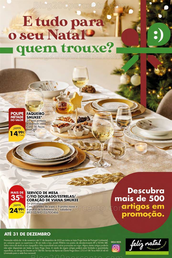 Antevisão Folheto PINGO DOCE Ofertas de Natal Promoções até 31 dezembro