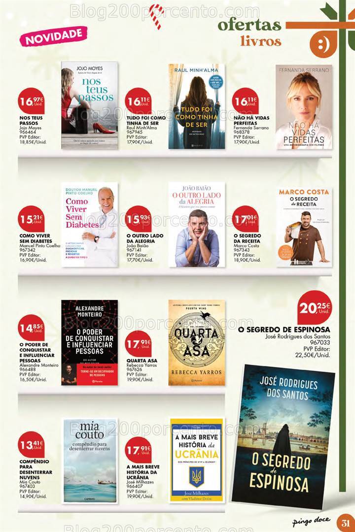 Antevisão Folheto PINGO DOCE Ofertas de Natal Promoções até 31 dezembro