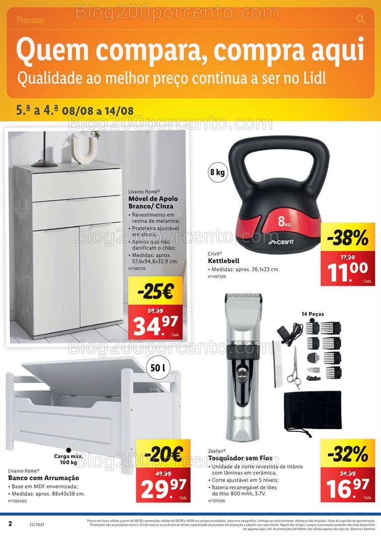 Antevisão Folheto LIDL Extra Promoções de 8 a 14 agosto