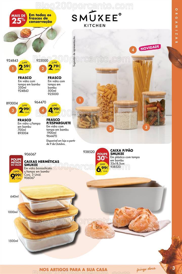 Antevisão Folheto PINGO DOCE Bazar Outono Promoções de 26 setembro a 23 outubro