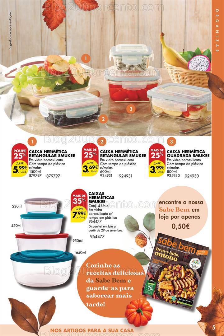 Antevisão Folheto PINGO DOCE Bazar Outono Promoções de 26 setembro a 23 outubro
