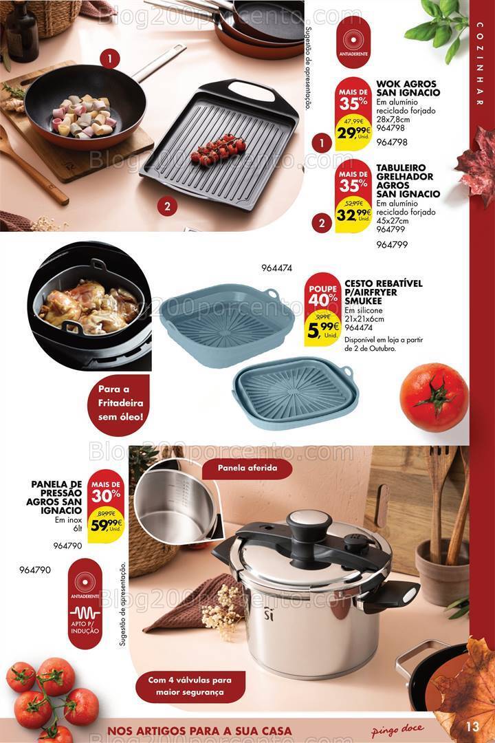 Antevisão Folheto PINGO DOCE Bazar Outono Promoções de 26 setembro a 23 outubro