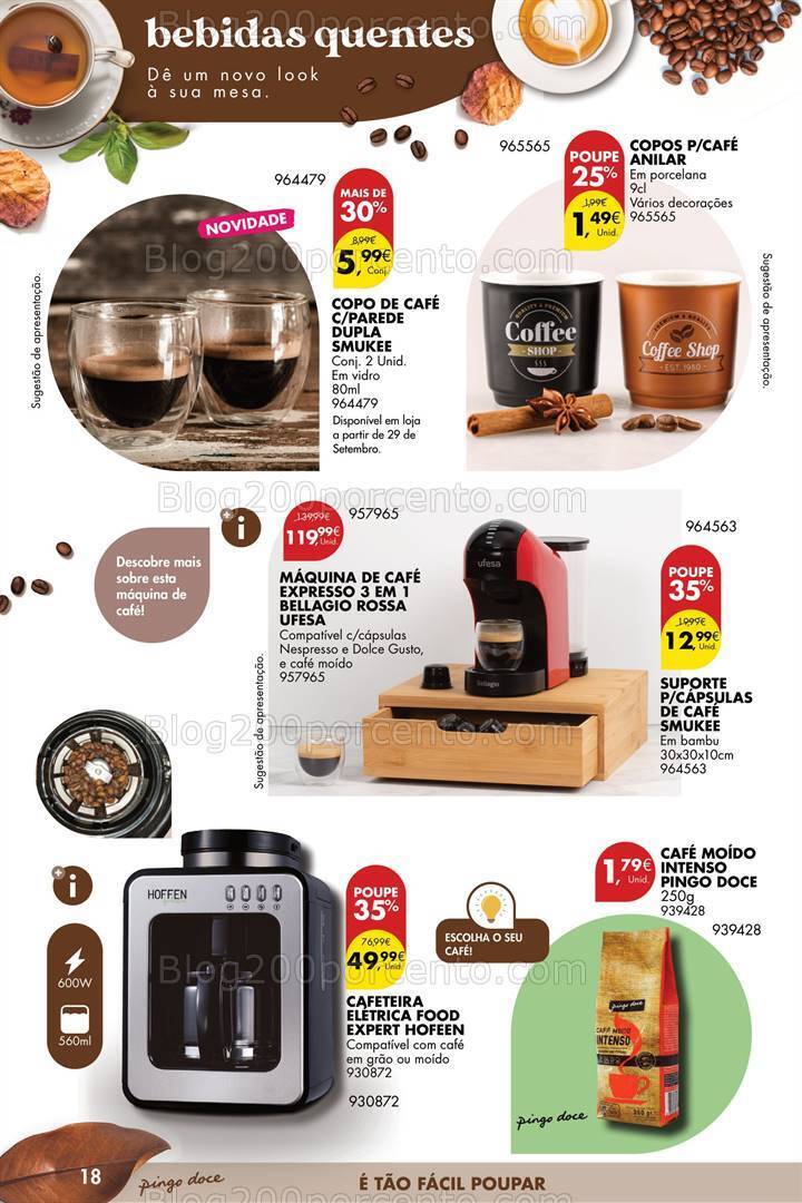 Antevisão Folheto PINGO DOCE Bazar Outono Promoções de 26 setembro a 23 outubro