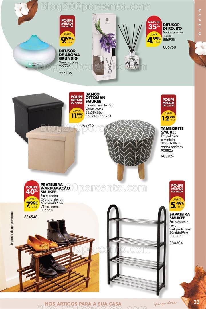 Antevisão Folheto PINGO DOCE Bazar Outono Promoções de 26 setembro a 23 outubro