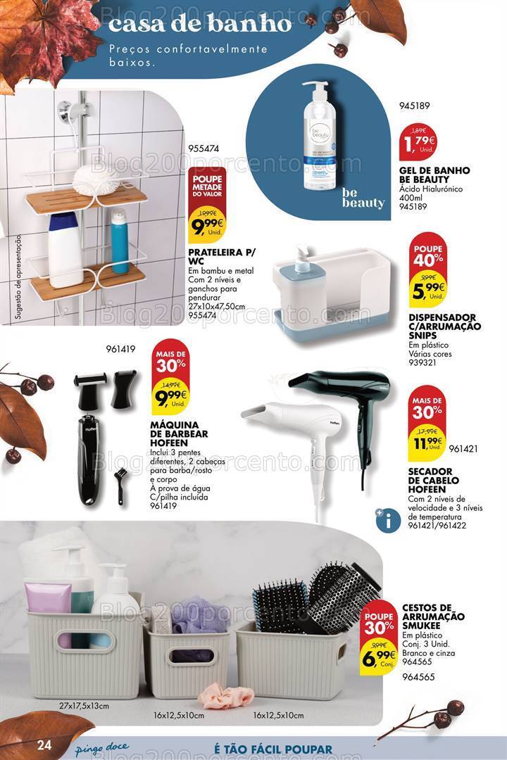 Antevisão Folheto PINGO DOCE Bazar Outono Promoções de 26 setembro a 23 outubro