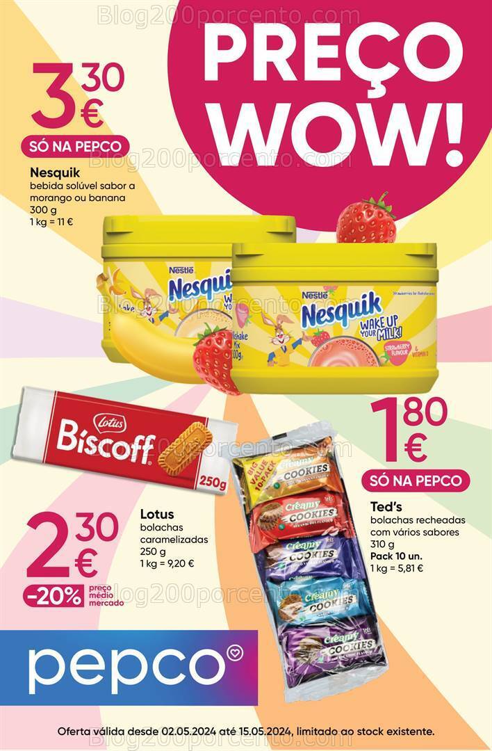 Antevisão Folheto PEPCO Alimentação e Drogaria Promoções de 2 a 15 maio