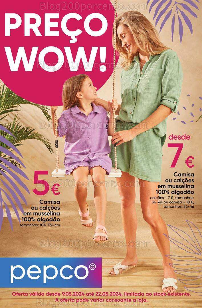 Antevisão Folheto PEPCO Moda e Bazar Promoções de 9 a 22 maio