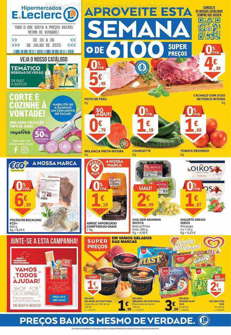 Antevisão Folheto E-LECLERC Promoções de 20 a 26 julho