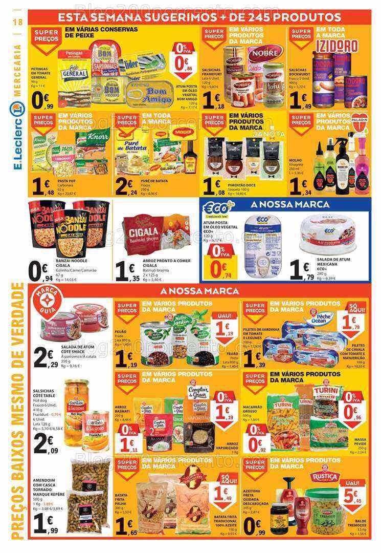 Antevisão Folheto E-LECLERC Promoções de 20 a 26 julho
